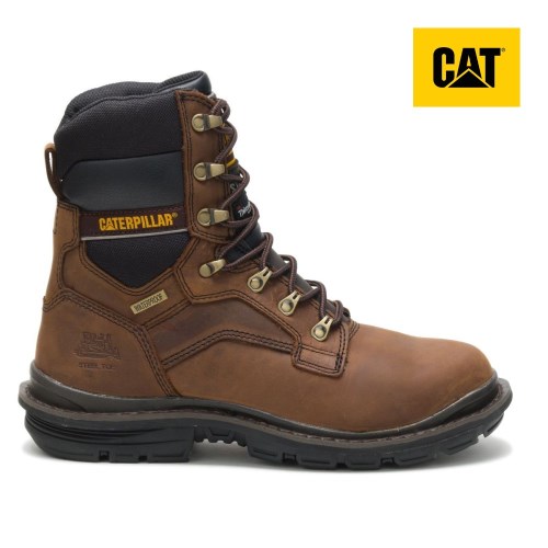 CAT Flexion Generator 8" Waterproof Thinsulate Steel Toe Men's Work Boots Dark Brown (AU W-851) Australia